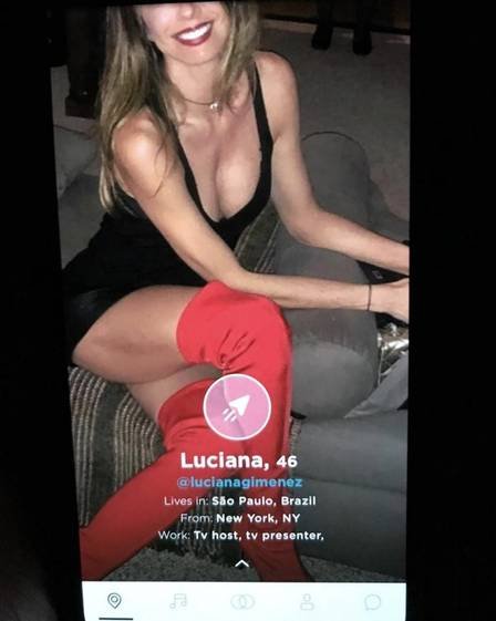 Luciana Gimenez no aplicativo
